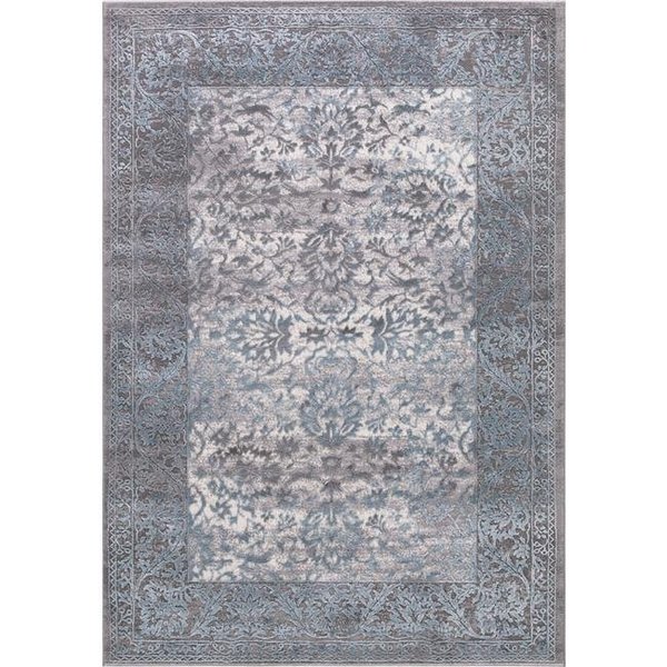 Concord Global Trading Concord Global 29264 3 ft. 3 in. x 4 ft. 7 in. Thema Vintage - Teal; Gray 29264